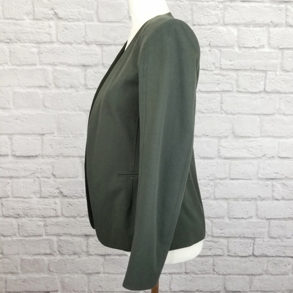 Theory Tadean gray open front form fitting blazer - Picture 4 of 9